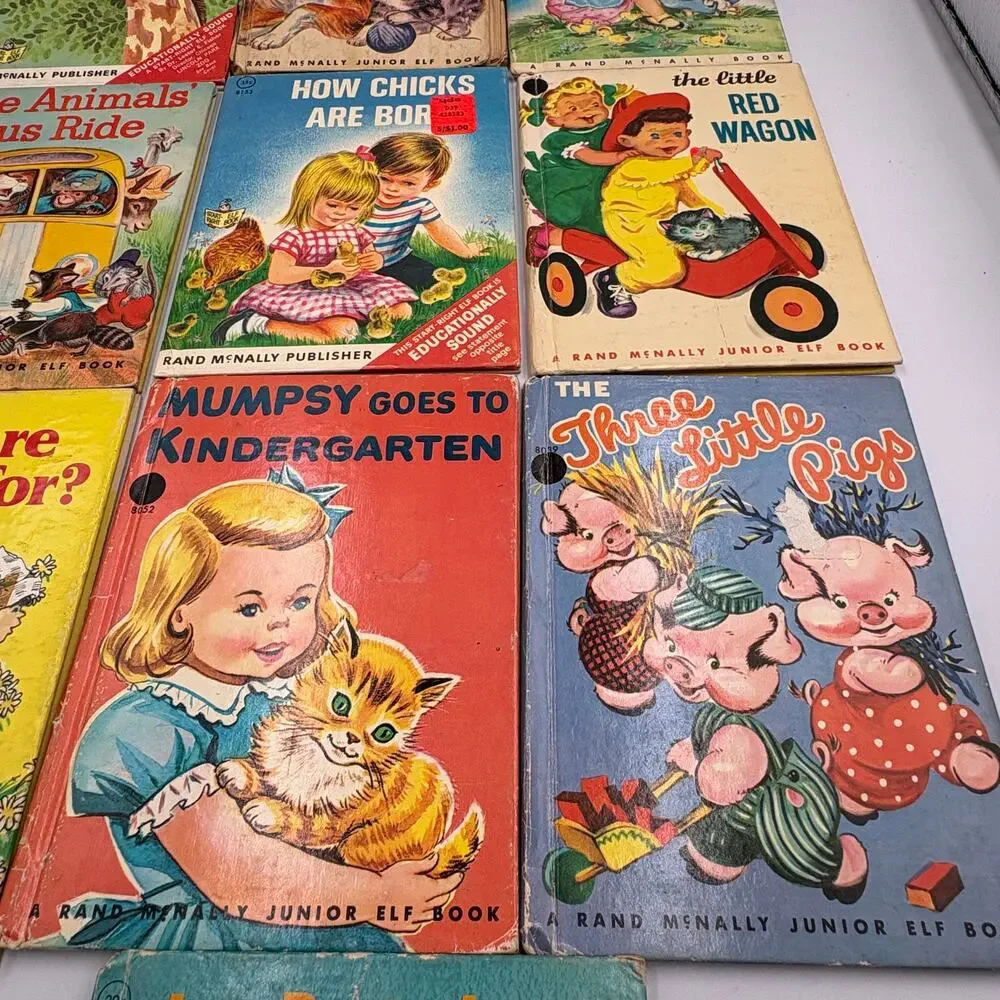 Lot 14 Vintage Rand McNally Junior Elf Children's Books